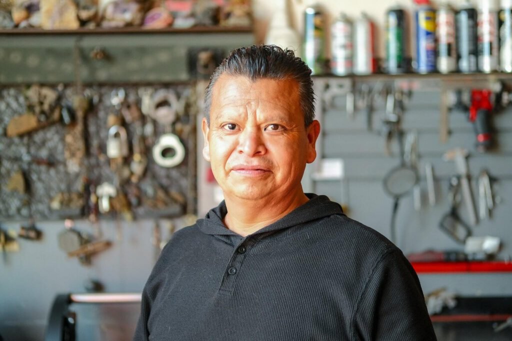 Shop owner Guillermo Calva